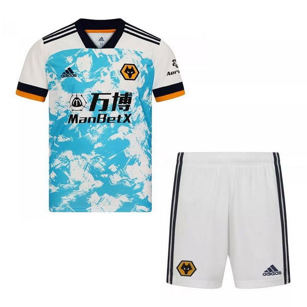 Camiseta Wolves Segunda Equipación Niño 2020-2021 Blanco